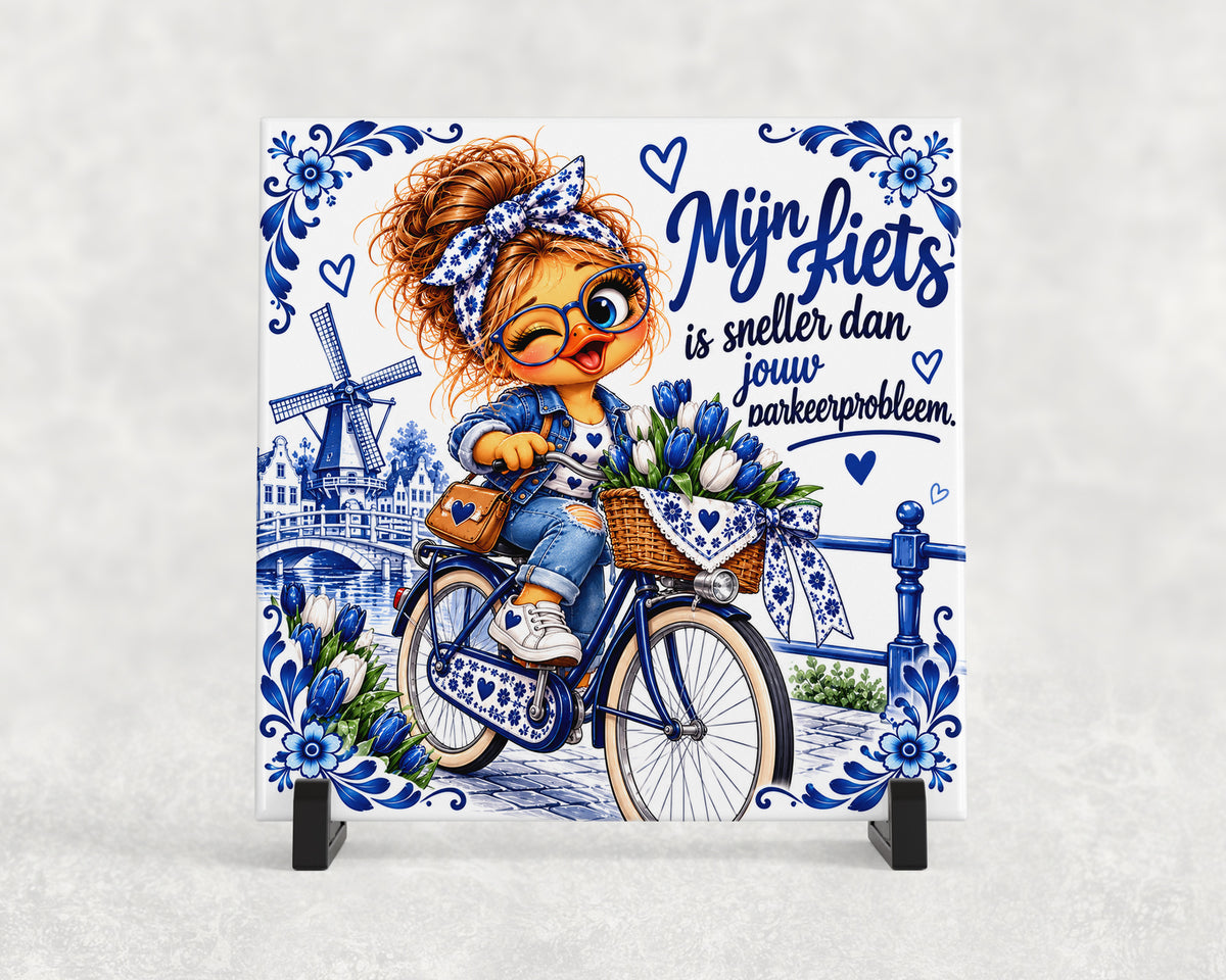 Tegeltje | Mijn fiets is sneller dan jouw parkeerprobleem!