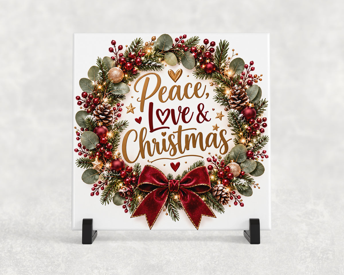 Tegeltje | Peace, Love & Christmas