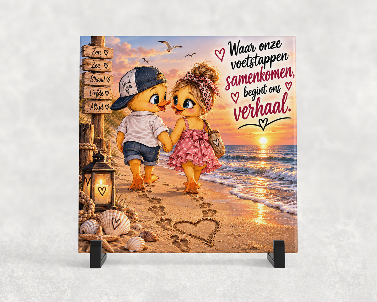 Tegeltje | Waar onze voetstappen samenkomen, begint ons verhaal