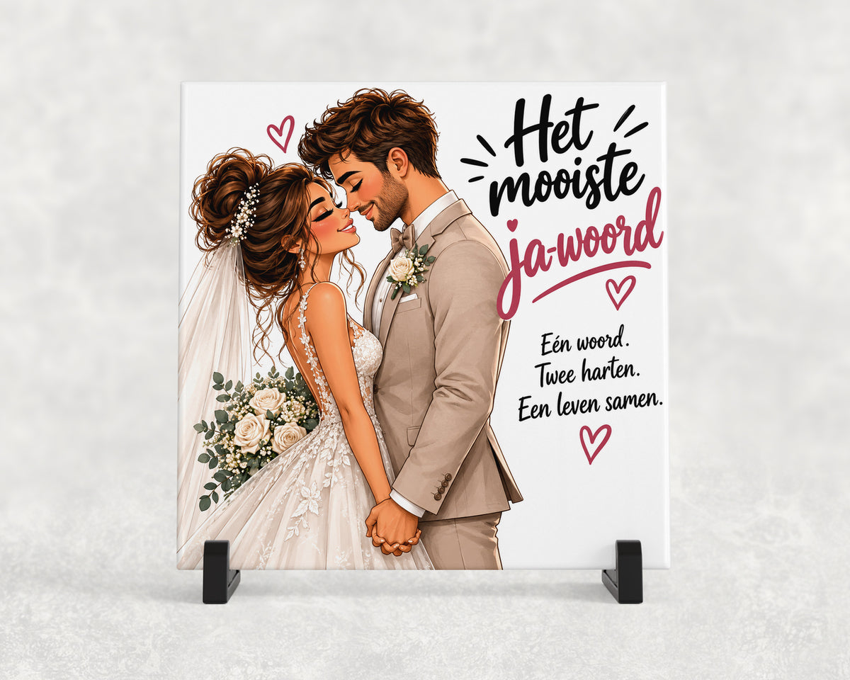 Tegeltje | Het mooiste ja-woord