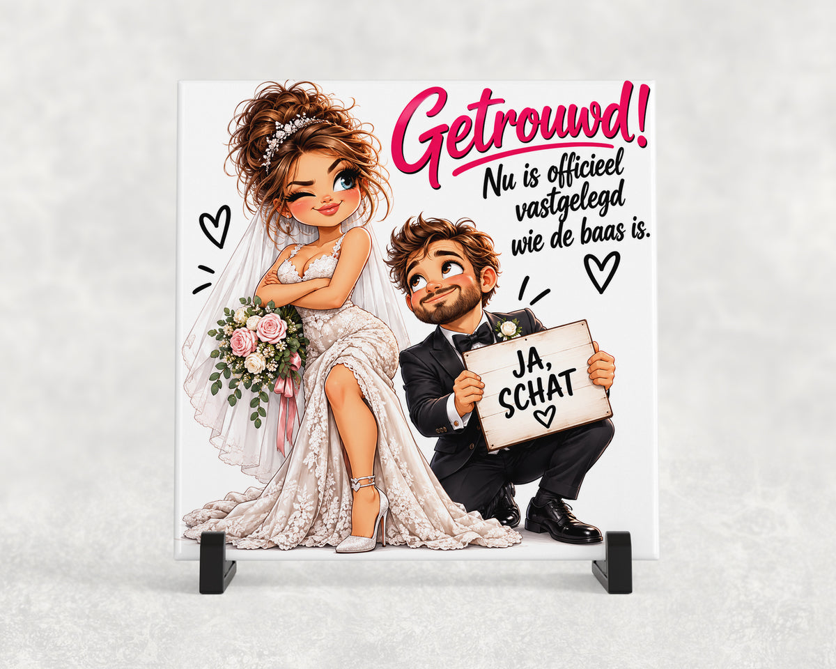Tegeltje | Getrouwd – Wie is de baas?