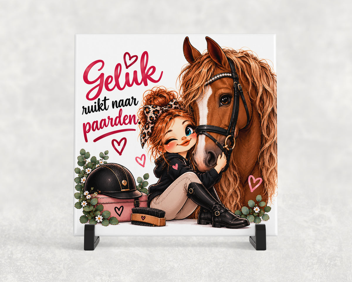 Tegeltje | Geluk ruikt naar paarden