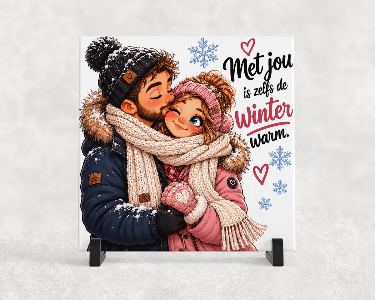 Tegeltje | Met jou is zelfs de winter warm