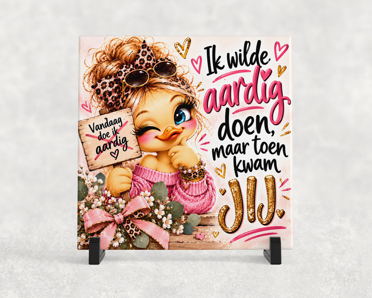 Tegeltje | Ik wilde aardig doen, maar toen kwam jij