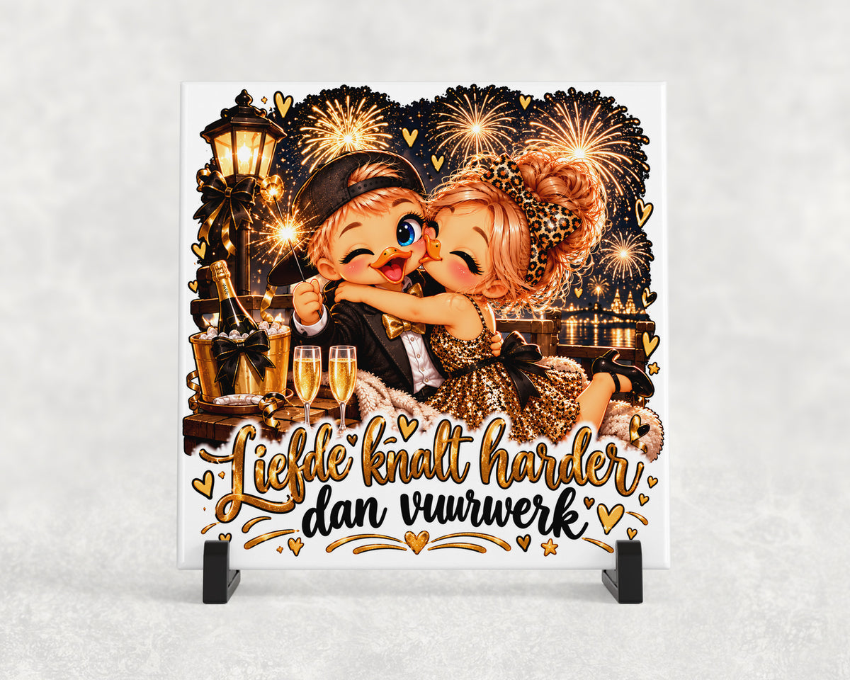 Tegeltje | Liefde Knalt Harder Dan Vuurwerk