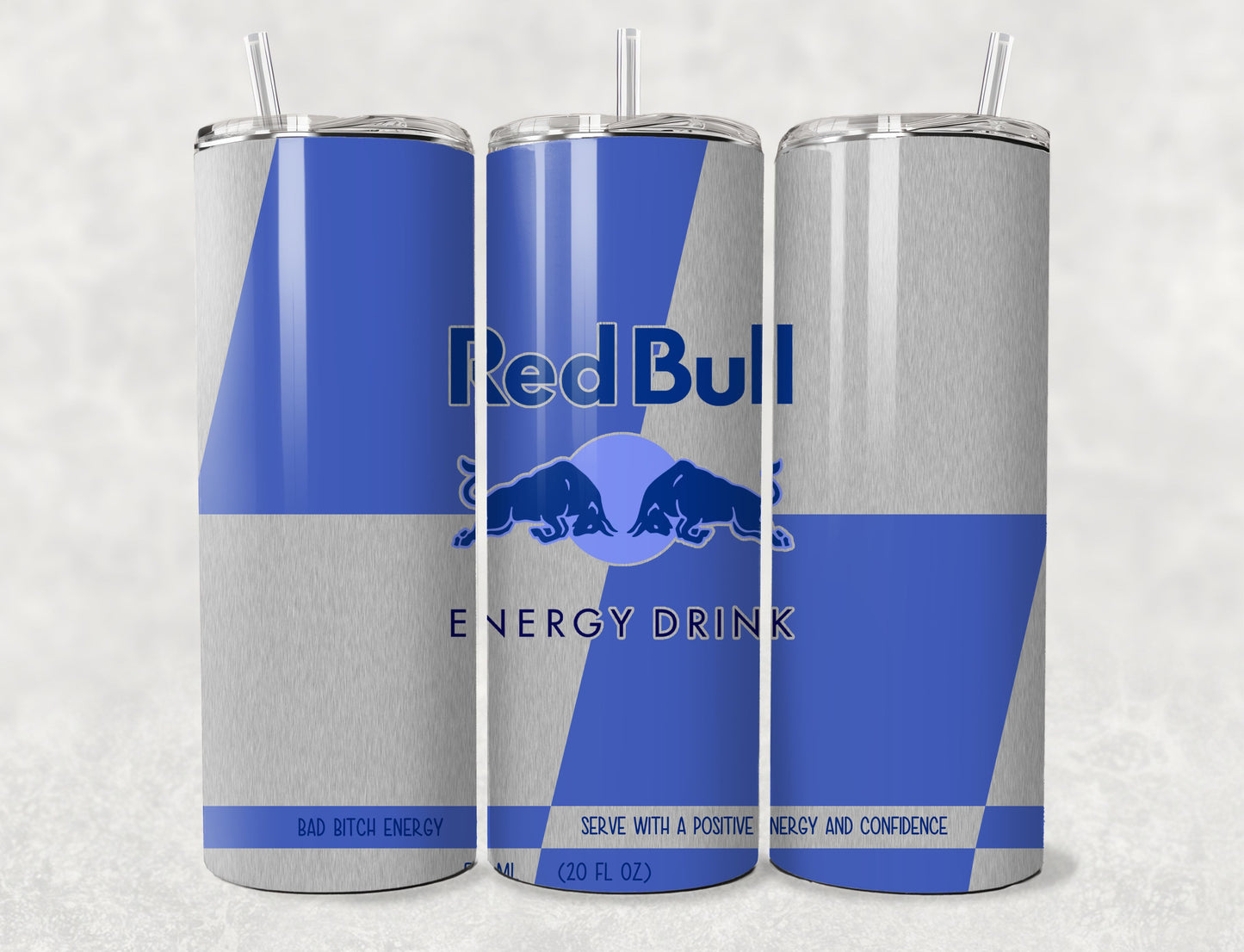 Tumbler | Glitter Blauw Energy