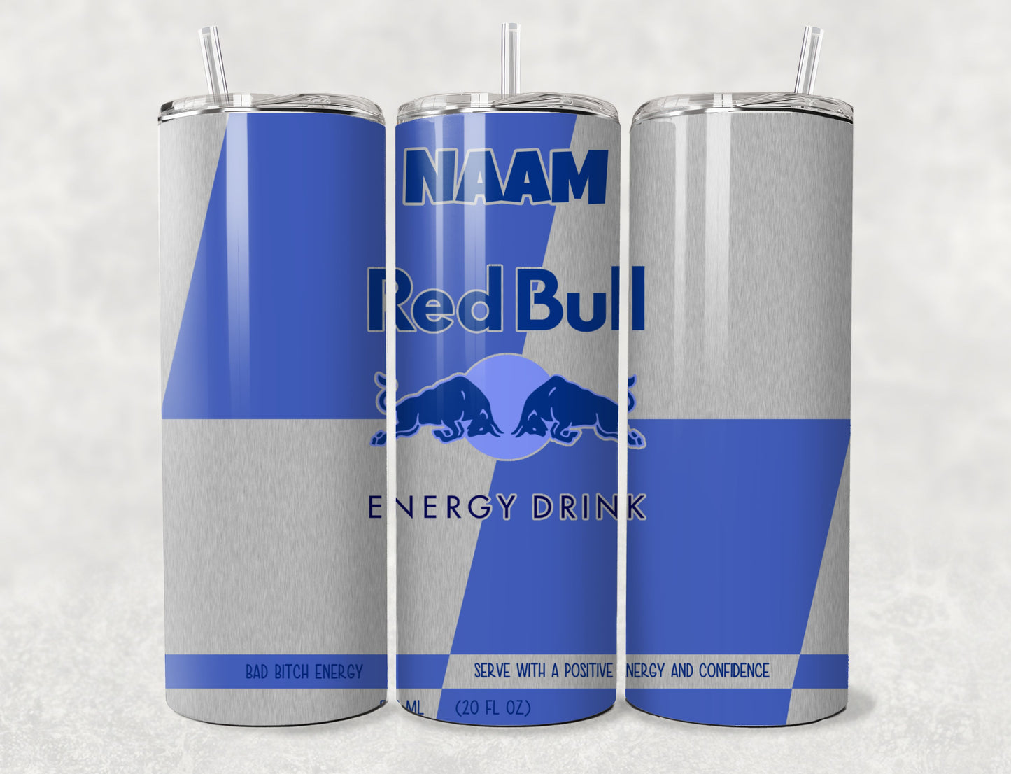 Tumbler | Glitter Blauw Energy