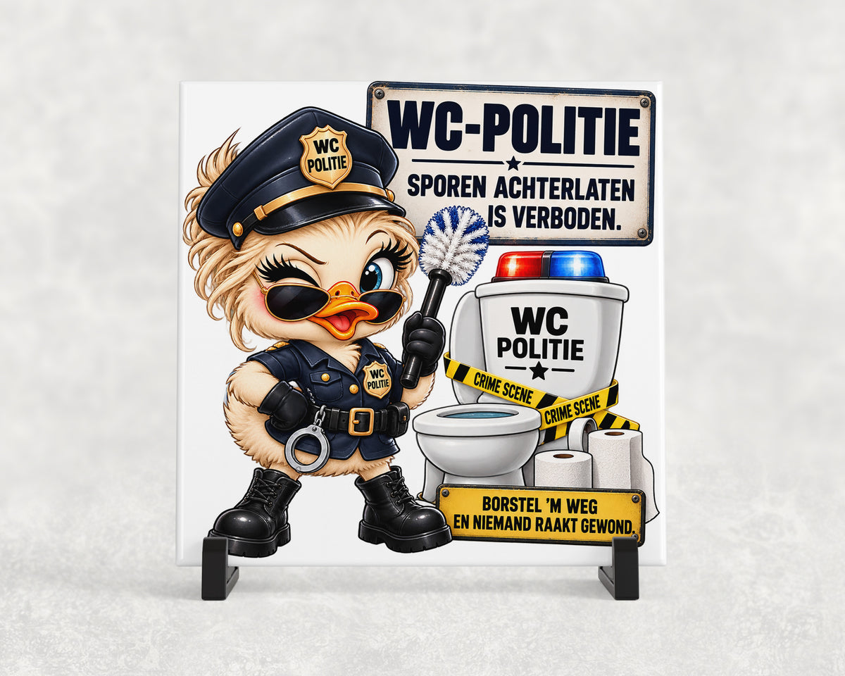 Tegeltje | WC-Politie – Sporen achterlaten is verboden