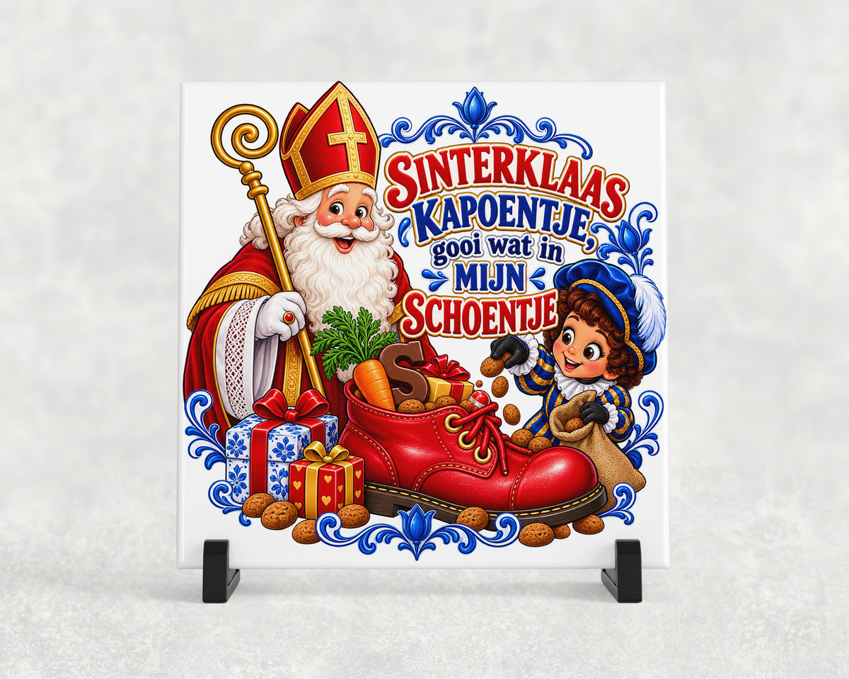 Tegeltje | Sinterklaas kapoentje – Sint & Piet