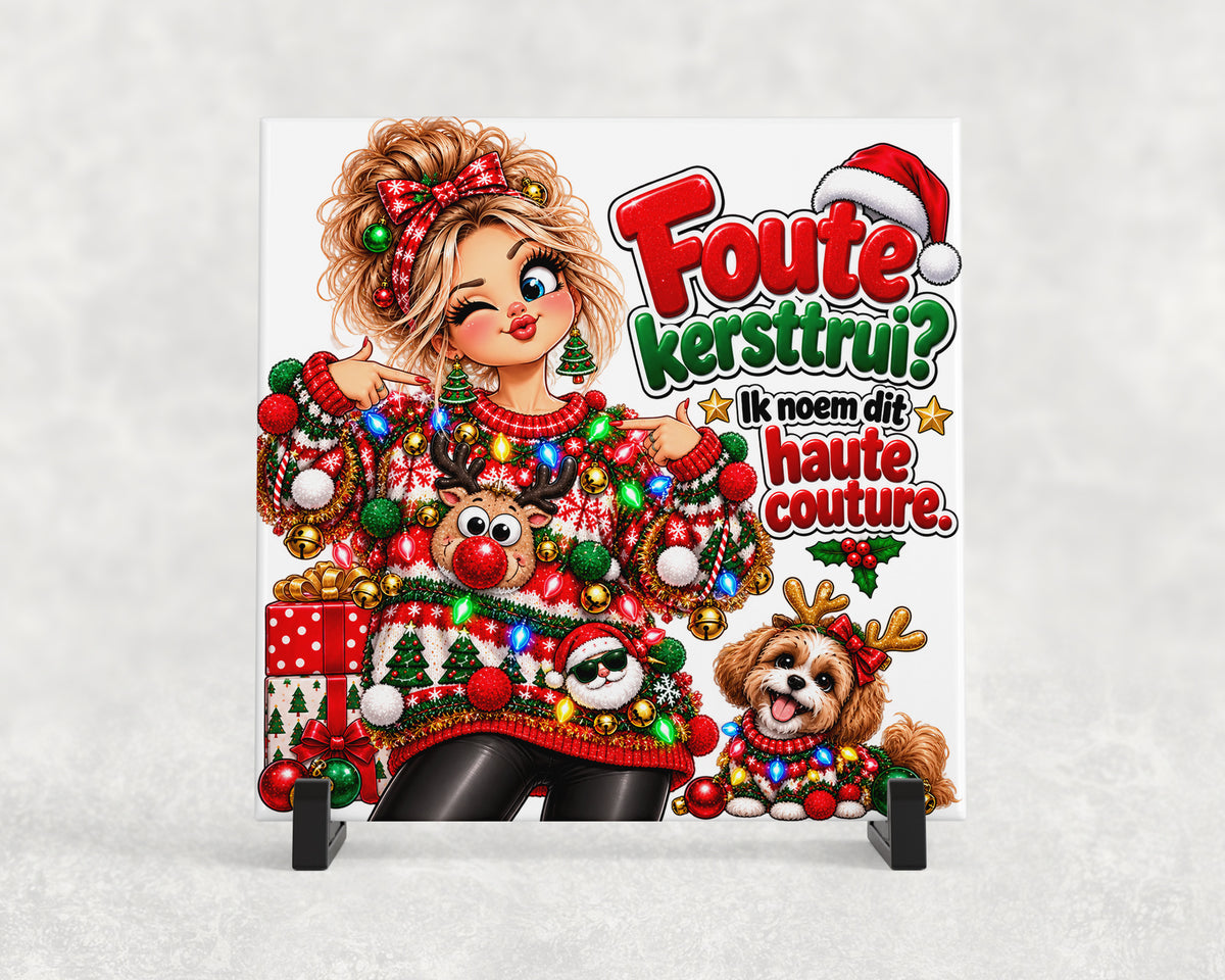 Tegeltje | Foute kersttrui – Haute Couture