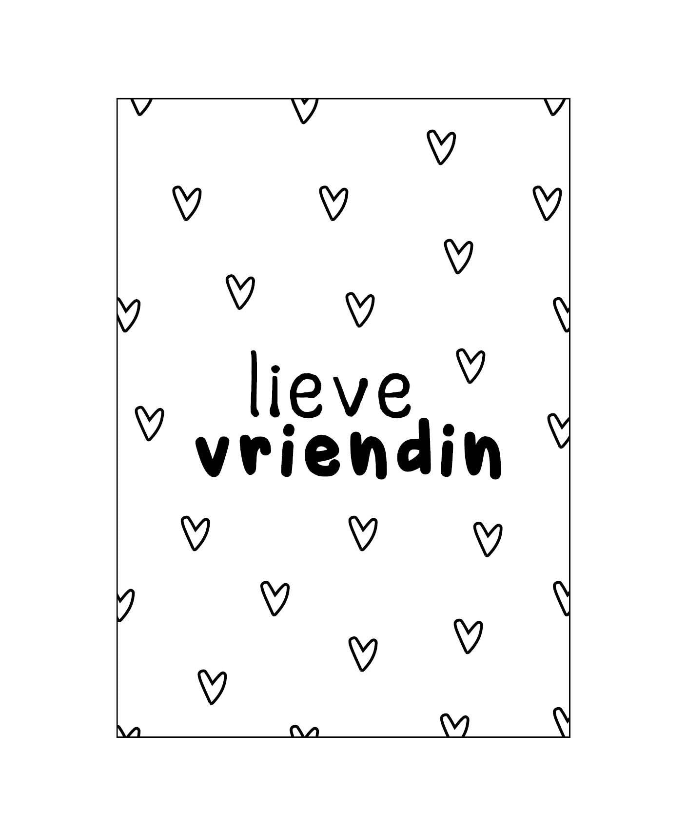 Wenskaart | Lieve vriendin