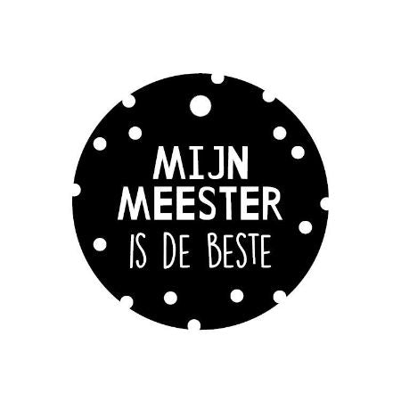 Cadeaulabel - Mijn meester is de beste - D60mm