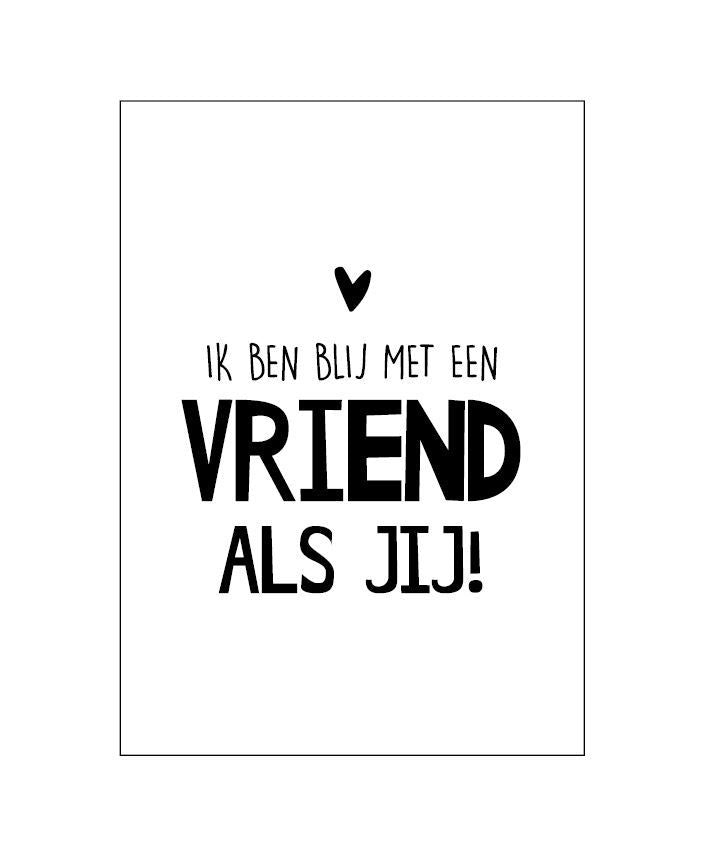 Wenskaart | Blij met een vriend als jij