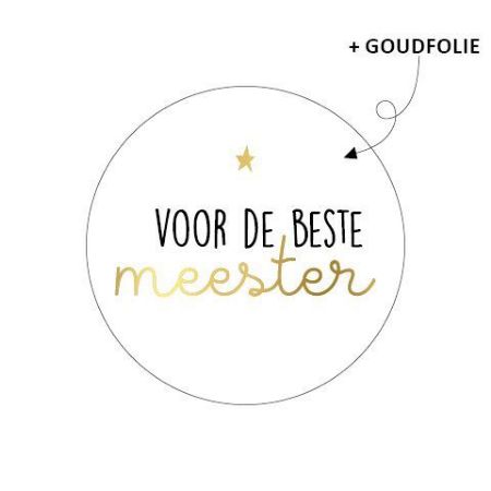 Sticker rond 40mm - Voor de beste meester