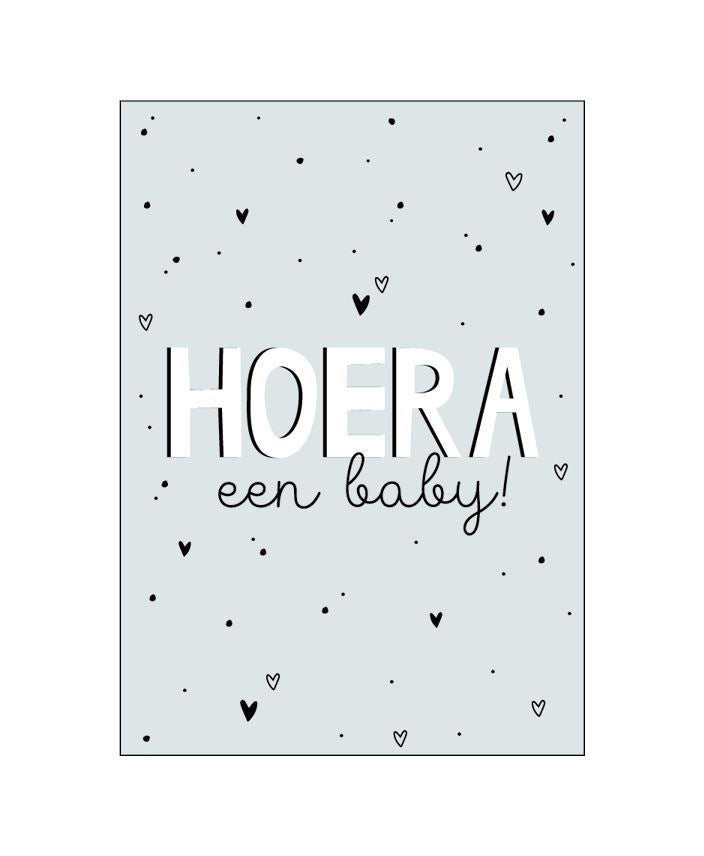 Wenskaart | Hoera een baby