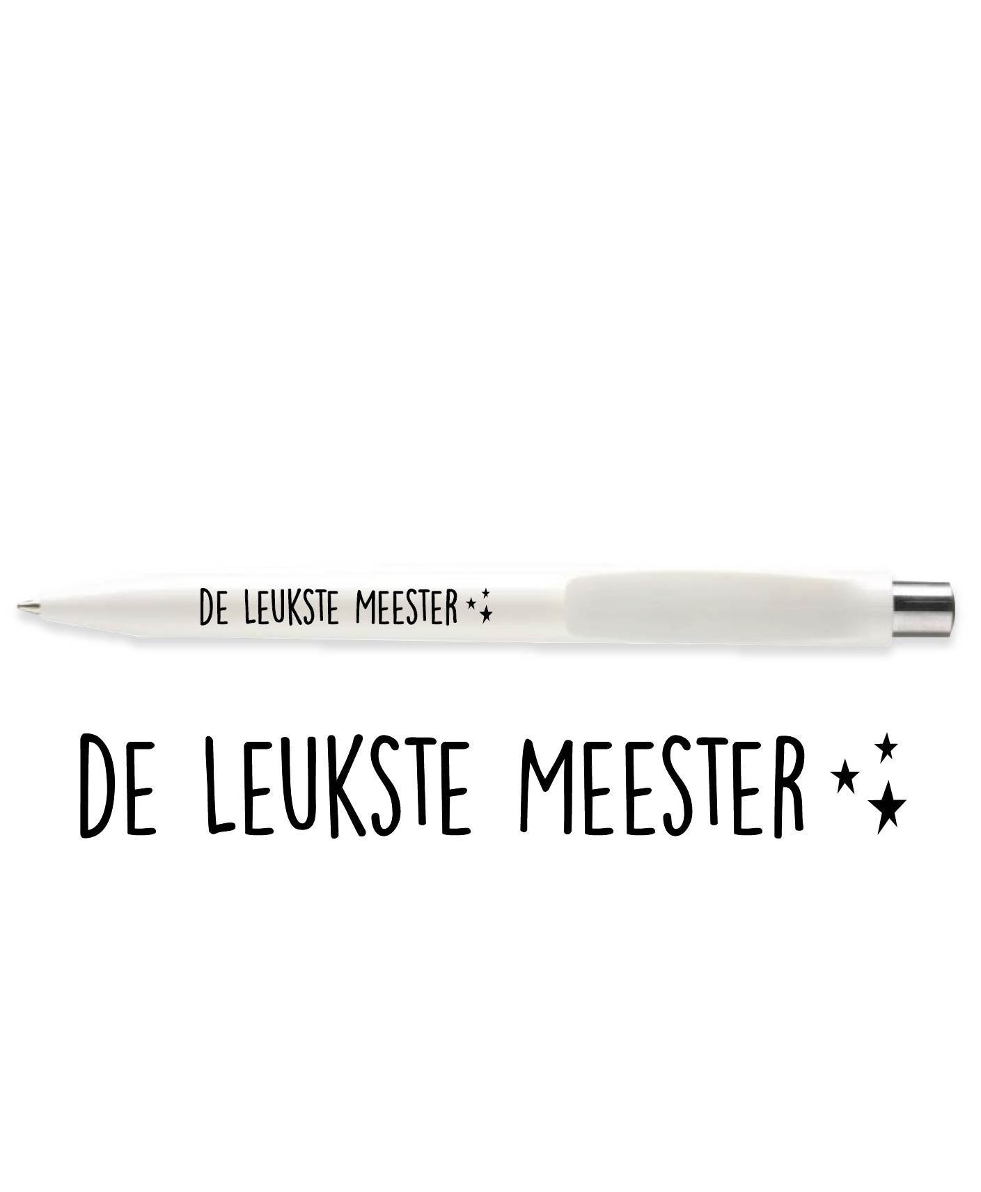 Pen | De leukste meester, wit