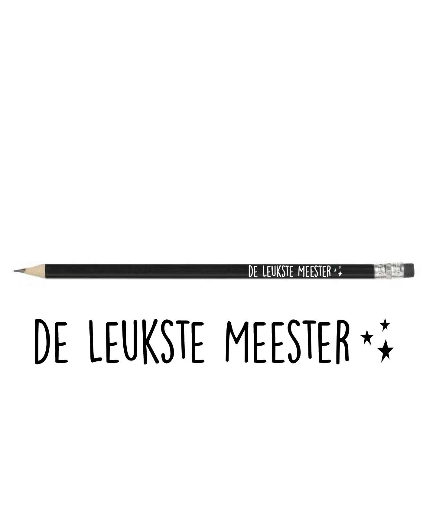 Potlood | De leukste meester, zwart