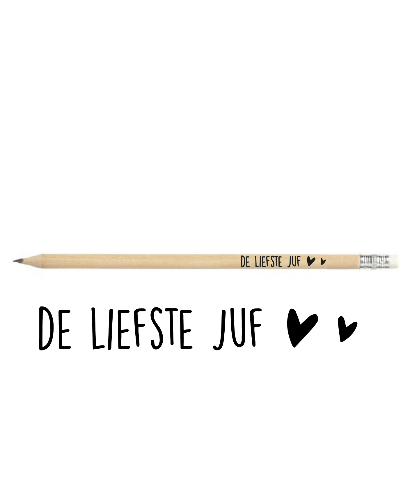 Potlood | De liefste juf, bruin