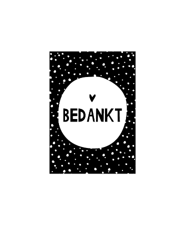 Cadeaukaart - Bedankt - 74x105mm