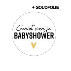 Stickers D40mm - Geniet van je babyshower