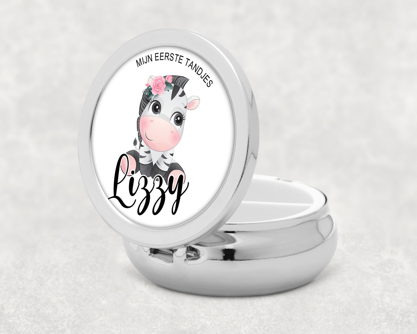 Tandendoosje met naam | Zebra