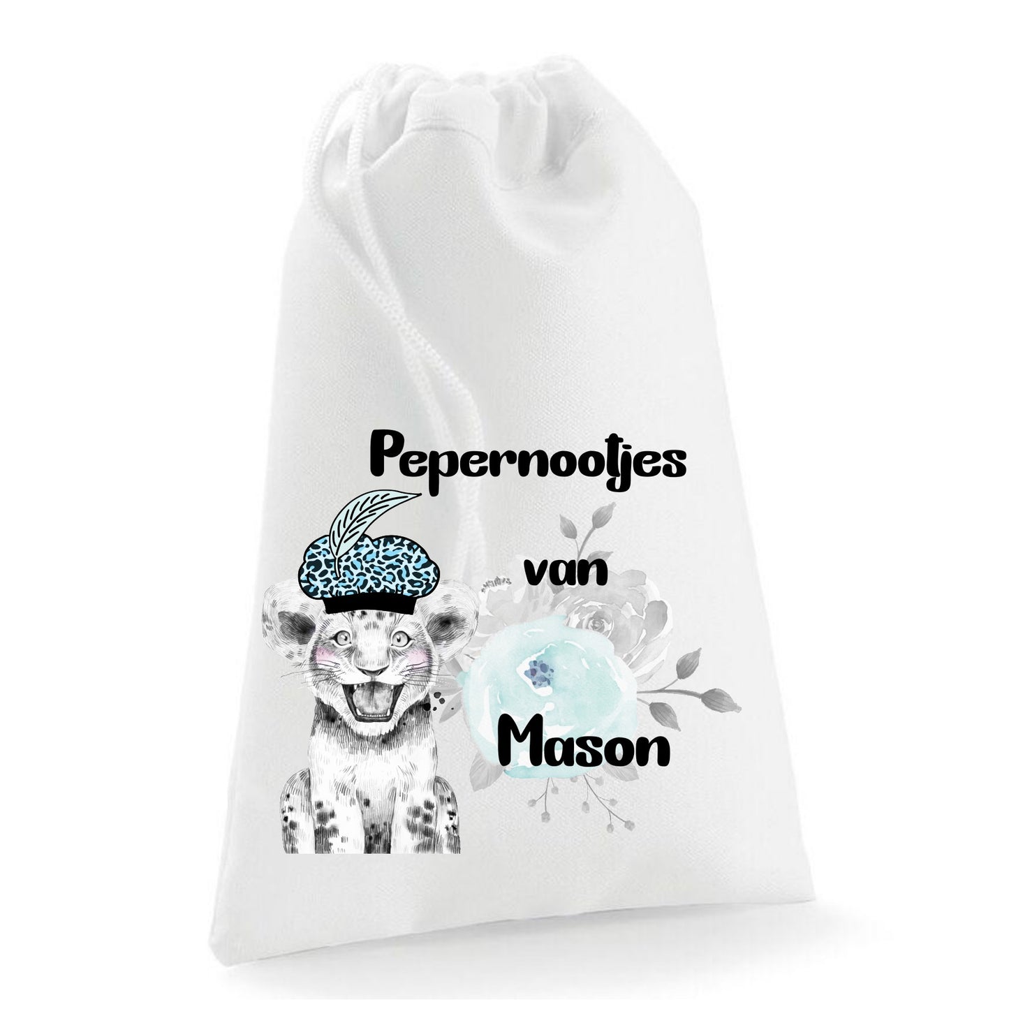 Pepernotenzakje | Leeuw blauw
