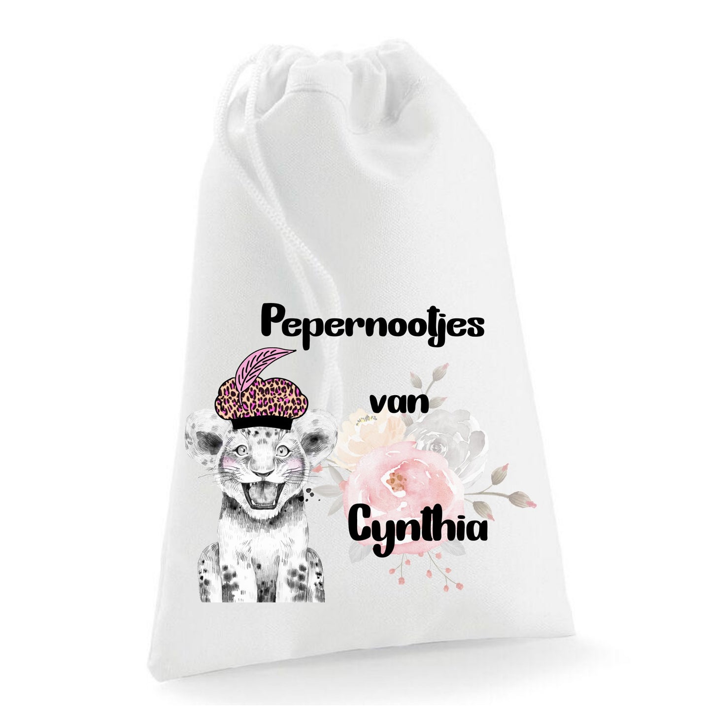 Pepernotenzakje | Leeuw roze