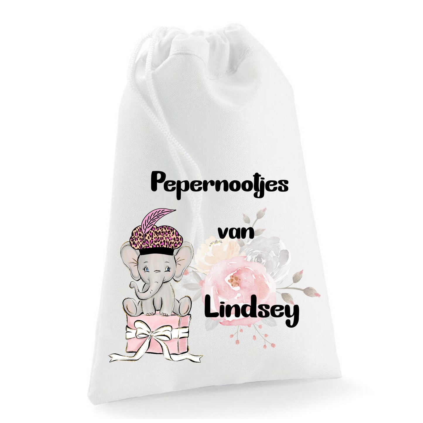 Pepernotenzakje | Olifantje roze