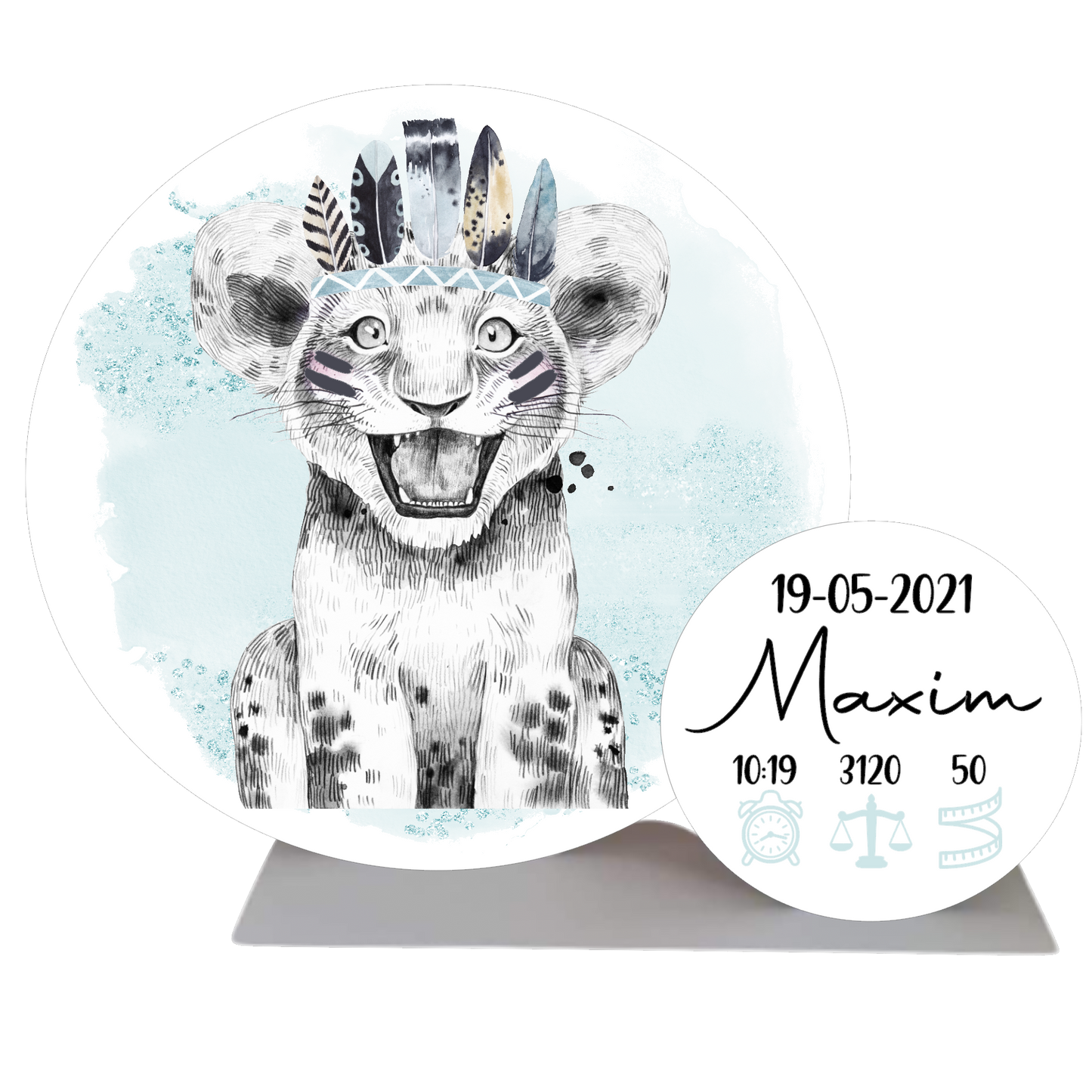 Geboorte standaard | Lion blue