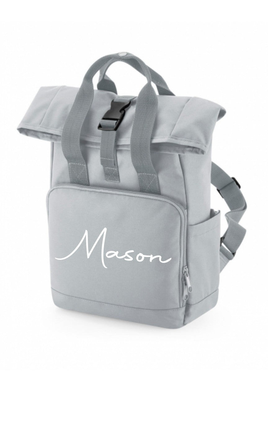 Roll top backpack mini | Light grey