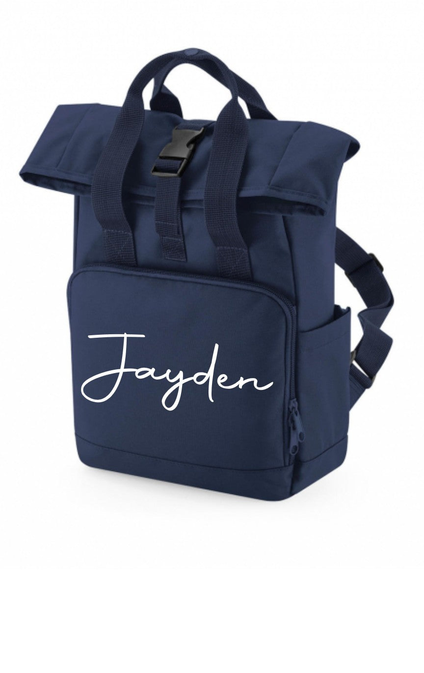 Roll top backpack mini | Navy dusk