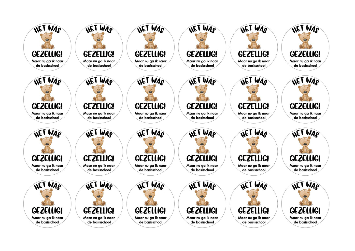 Traktatie sticker | Ik ga naar de basisschool
