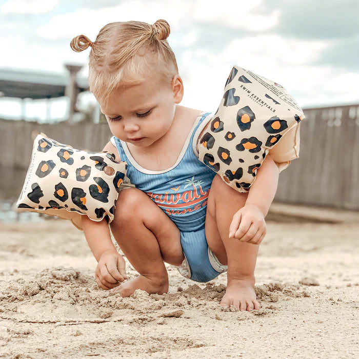 Zwembandjes | Beige Panterprint 0-2 jaar