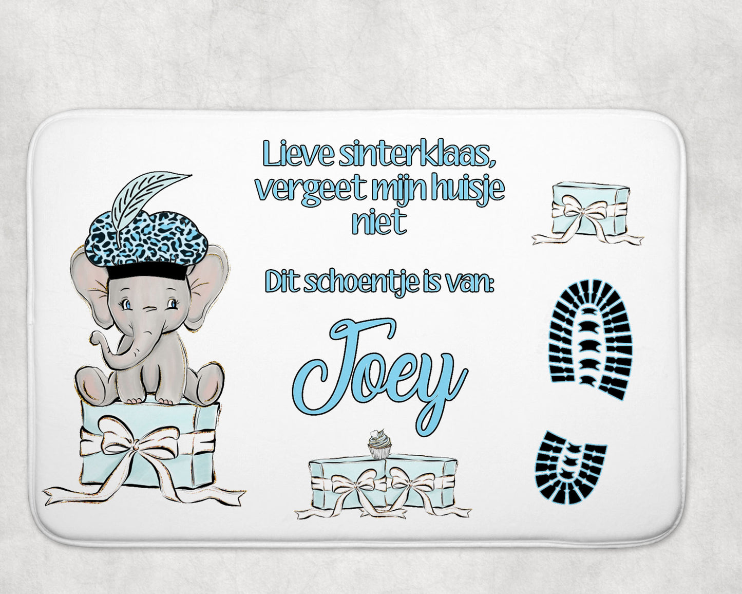 Schoenzet mat | Olifantje blauw