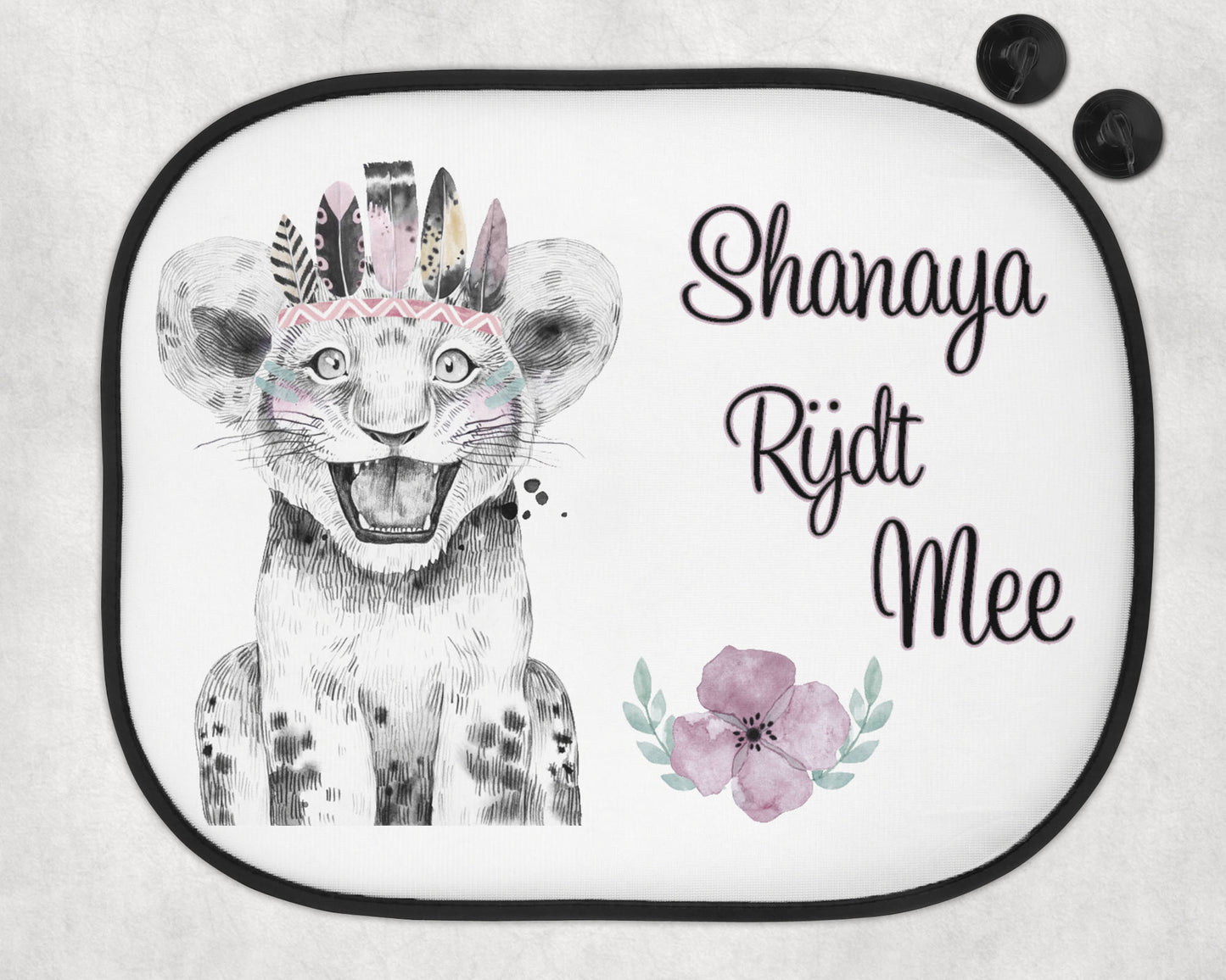 Auto Zonnescherm met naam | Leeuw