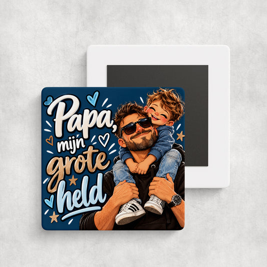 Tegelmagneet | Papa, mijn grote held
