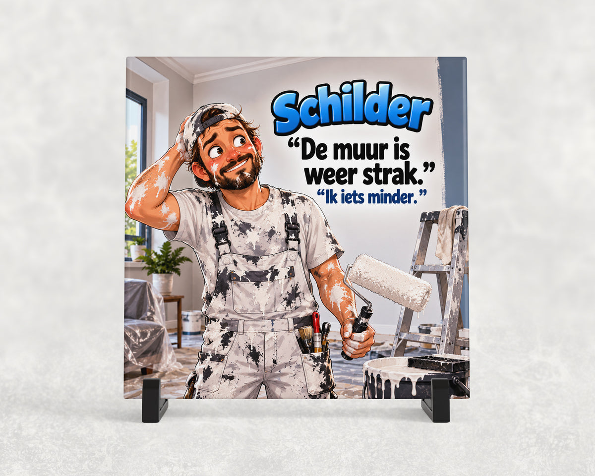 Tegeltje | Schilder – De muur is weer strak