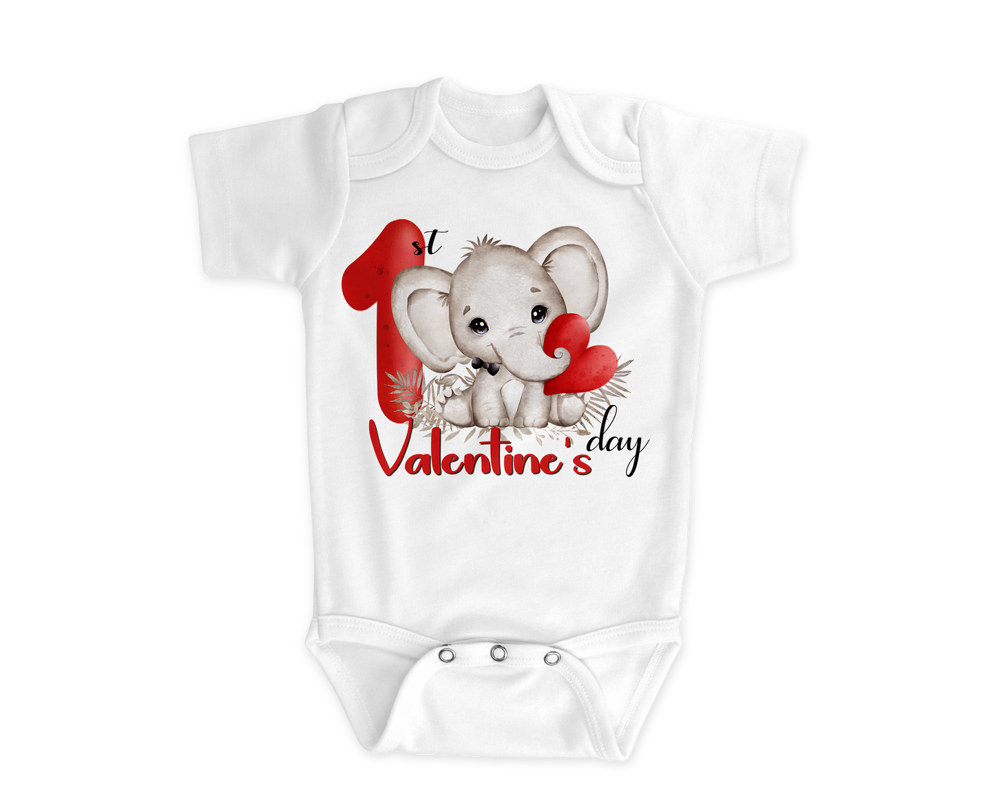 Romper First Valentine olifantje rood