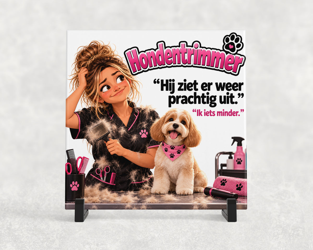 Tegeltje | Hondentrimmer – Hij ziet er weer prachtig uit