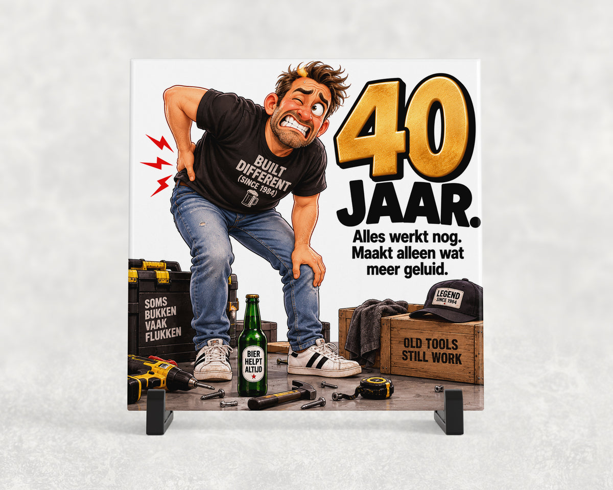 Tegeltje | 40 jaar – Alles werkt nog