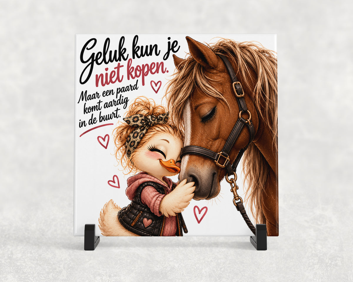 Tegeltje | Geluk kun je niet kopen – Paard