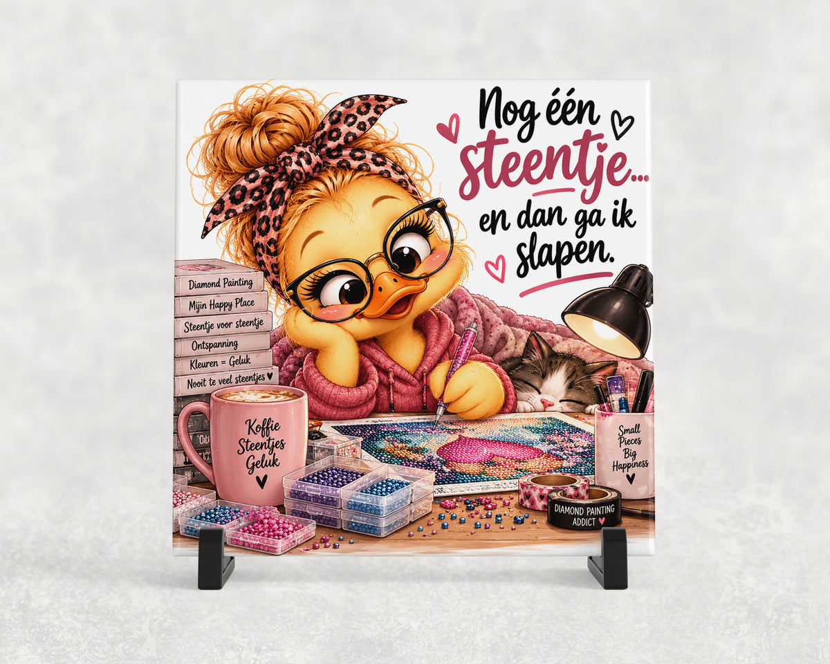 Tegeltje | Nog één steentje – Diamond Painting
