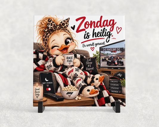 Tegeltje | Zondag is heilig – Formule 1