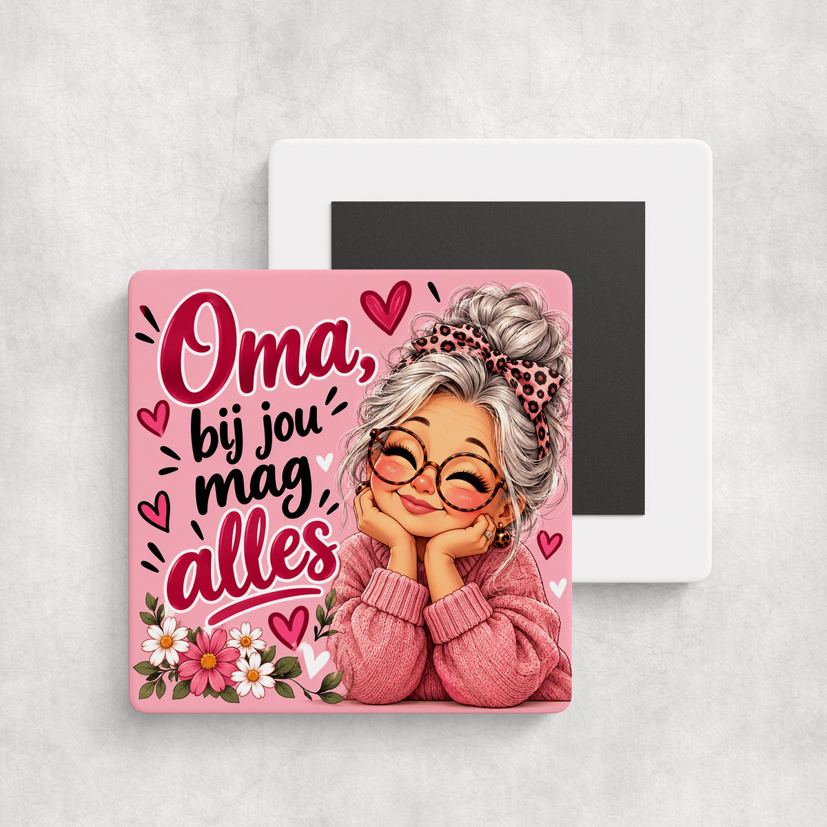 Tegelmagneet | Oma, bij jou mag alles