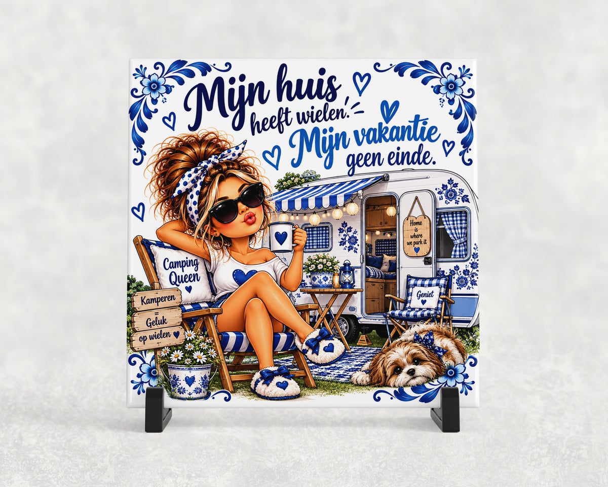 Tegeltje | Mijn huis heeft wielen, mijn vakantie geen einde