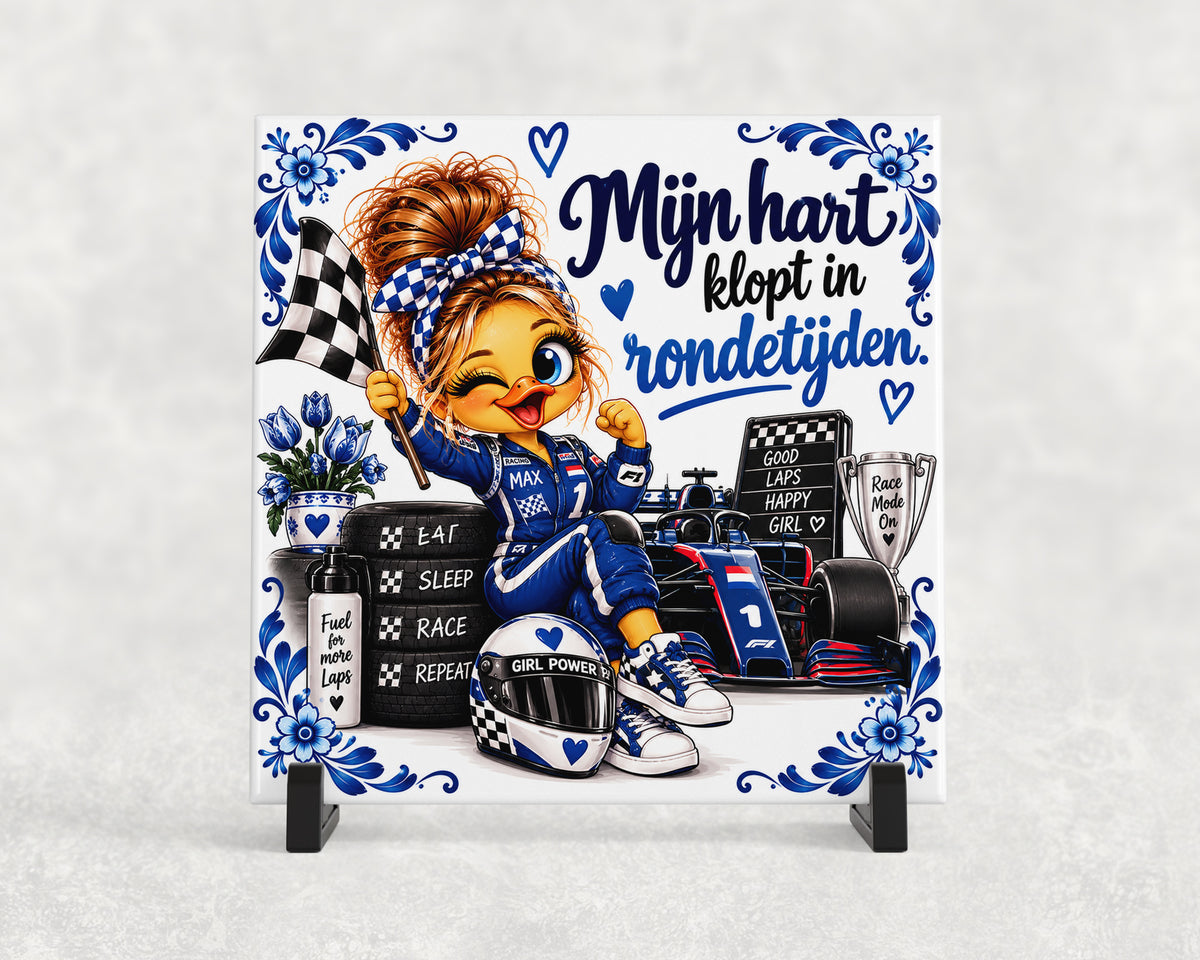 Tegeltje | Mijn hart klopt in rondetijden
