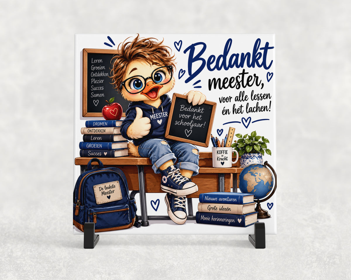 Tegeltje | Bedankt meester