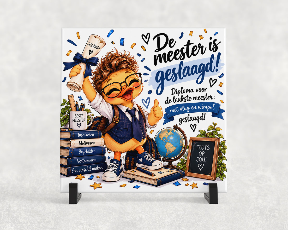 Tegeltje | De meester is geslaagd!