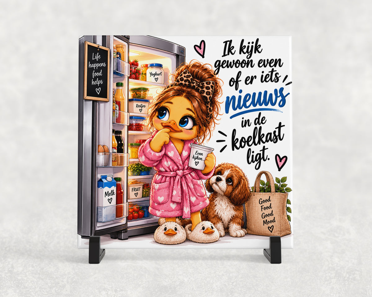Tegeltje | Ik kijk gewoon even in de koelkast