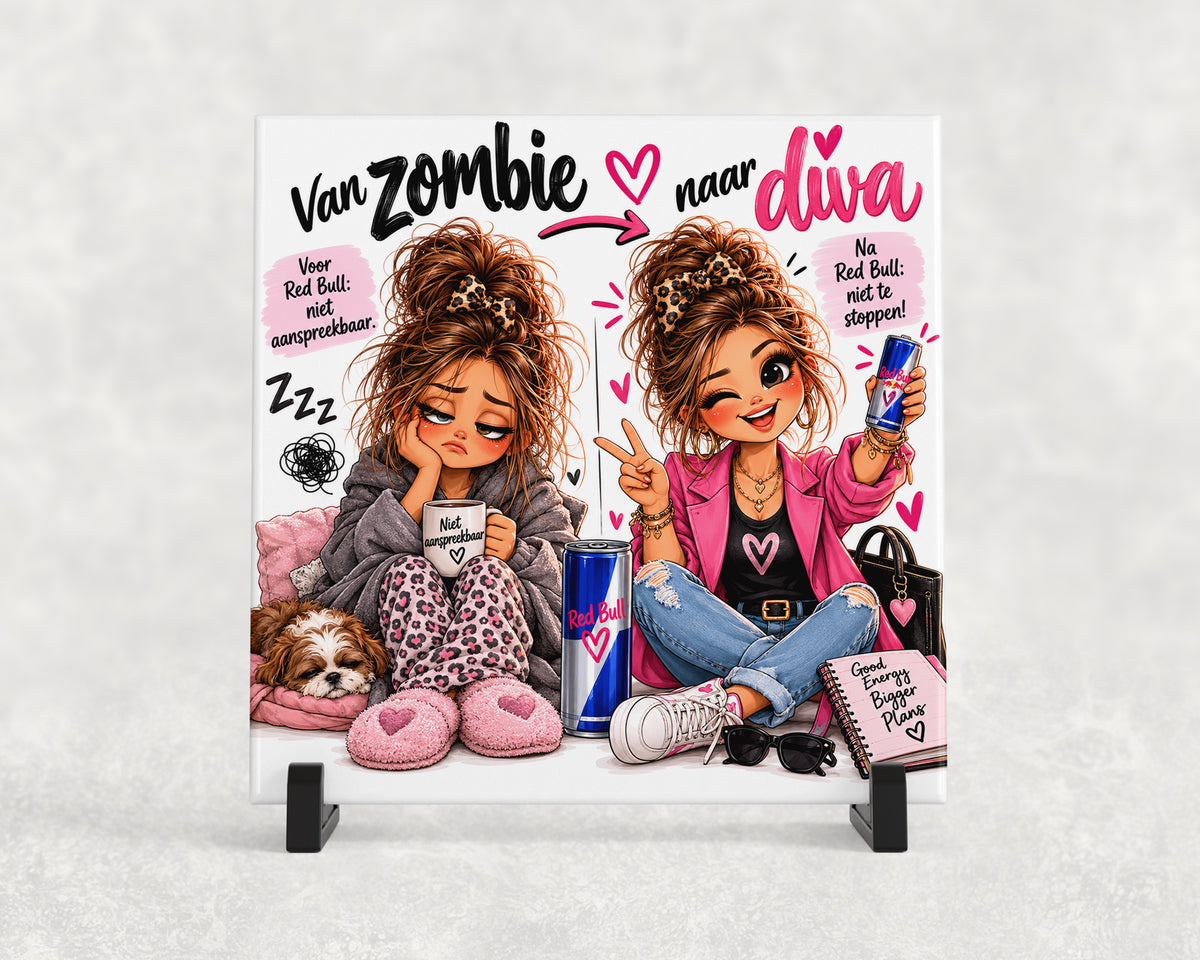 Tegeltje | Van zombie naar diva